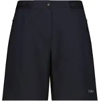 CMP Women's Free Bike Stretch Bermuda + Mesh Underwear Pantaloni da ciclismo Donna (46, nero)