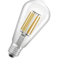 Osram lampadina rustica a LED E27, ST64, 3,8W, 806lm, 830, trasparente