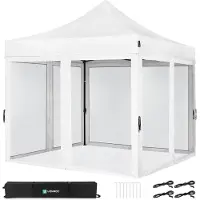 Vonroc padiglione 3x3m impermeabile stabile - tenda da festa EasyUp System [montaggio in 3 minuti] padiglione pieghevole pop-up modulare espandibile come tenda da festival, padiglione da giardino