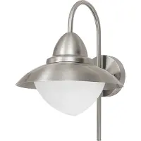 Eglo Applique Sidney, acciaio inox, vetro, E27