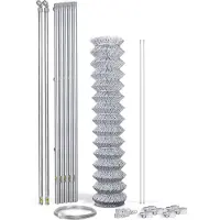 Alberts 634230 Recinzione in rete metallica come set completo di recinzione, per la posa nel calcestruzzo, zincata, altezza 120 cm, lunghezza 10 m