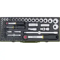 Proxxon 23040 - Set di Doppie 1/4 pollice e 1/2 pollice da 56 pezzi