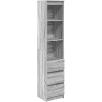 vidaXL Credenza Grigio Sonoma 37,5x35x180 cm Materiale a base di legno