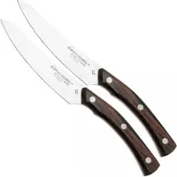 Due Cigni 2C910ZW Arne Line set di 2 colteli da carne, Ziricote Wood