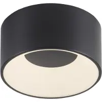 JUST LIGHT . Plafoniera LED Tanika nera, Ø16cm, dimmerabile