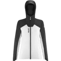 Millet - Giacca da trail impermeabile e traspirante - Intense Windbreaker Jkt W Foggy Dew/Black per Donne in Pelle - Taglia M - Beige