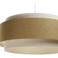 Maco Design Lampada a sospensione Boho Elegant, beige/crema, Ø 60 cm, tessuto