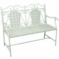 Garden Pleasure 950486 Lascar Gartenbank weiß