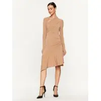 Pinko Babar Abito Jersey Crepe Mat Dark Latte Taglia: L | Abiti Midi Outlet | Donna