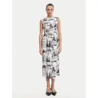 French Connection Atlantis Dori Crepe Dress Black/white Taglia: 8 | Abiti Midi Outlet | Donna | Nero