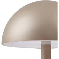 LINDBY Lampada da tavolo a batteria LED Pippin, oro/travertino, IP44