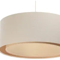 Maco Design Lampada a sospensione Boho, crema/beige, Ø 50 cm, altezza 20 cm, iuta