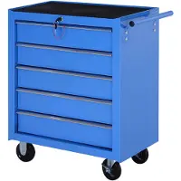 HOMCOM Carrello portautensili Carrello da officina Cassetta portautensili su ruote