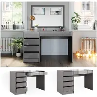 Vicco Tavolo da toeletta Sherry Grigio 120 cm senza specchio, Model 38761