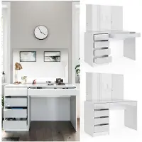 Vicco Tavolo da toeletta Sherry Bianco 120 cm con specchio, Model 33950