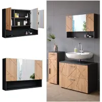 Vicco Specchio contenitore bagno Irma Rovere dorato/antracite 80.1 x 55 cm, Model 39456