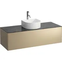 Laufen Tiroir Sonar en cours d'utilisation, 1 tiroir, adapté aux cuvettes des lavabos 812340, 812341, 812342, 812343, découpe au milieu pour le lavabo et le robinet, H4054250341401, H4054250341401