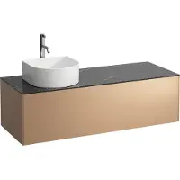 Laufen Tiroir Sonar en cours d'utilisation, 1 tiroir, adapté aux cuvettes de lavabo 812340, 812341, 812342, 812343, découpe à gauche pour le lavabo et le robinet, H4054260341411, H4054260341411