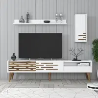 Skye Decor , Valensiya - Bianco, mobile TV, bianco, 100% pannelli di particelle rivestiti in melamina, 180 x 45 x 35 cm