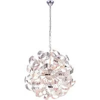 Globo Lampada a sospensione, cromata, altezza 125 cm, modello FALLA