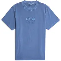 G-Star Multi Logo Overdyed Loose R T Dutch Blue Gd Taglia: S | T-shirt stampate Outlet | Uomo | Blu