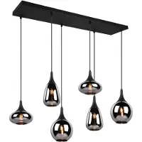 TRIO Lampadario LUMINA nero 317000632