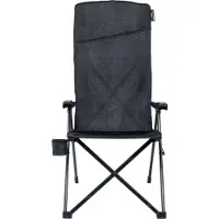 Uquip - Sedia da campeggio con schienale alto - Justy XL Seat - Nero