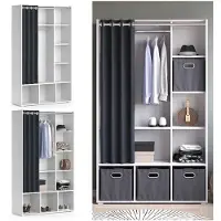 Vicco Armadio multifunzione multifunzione Luigi Bianco 38 x 178.1 cm con binario per tende, Model 40587