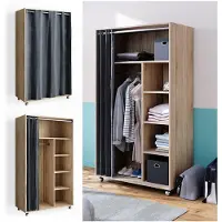Vicco Armadio multifunzione multifunzione Doros Sonoma 100 x 168 cm aperto, con rotelle, Model 40592