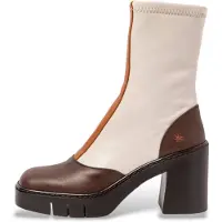 Art per donna. 1197311X8003_0MU Stivaletti in pelle bianca del 1973 (39), Beige, 8 a 10cm, Cerniera, Casual