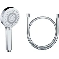 OEM Soffione doccia con flessibile, 3 tipi di getto, 10,7 cm, lunghezza 1,60 m, a risparmio idrico
