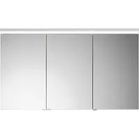 Burgbad Lin20 armoire de toilette éclairage LED, 3 portes, porte du milieu butée à droite 1200x700x170mm, SPQK120LF5357, SPQK120LF5357