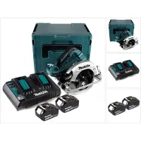 Makita DHS 782 PG2J Sega circolare portatile a batteria 36V (2x18V) 190 mm brushless in Makpac + 2x batteria 6,0 Ah + doppio caricabatterie