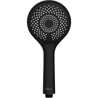 Wenko Soffione doccia a pioggia WATERSAVING Ø11cm Rotondo Nero Doccia a mano Benessere