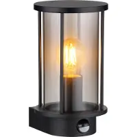 Globo Applique da esterno Gracey, con sensore, nera, IP54, E27