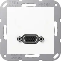 JUNG Connettore multimediale bianco alpino VGA con anello di supporto - Connettore multifunzione bianco MA A 11...
