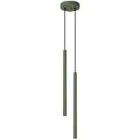 Sollux Lampada a sospensione PASTELO 2 verde oliva 2xG9 8W acciaio 104x15x15cm