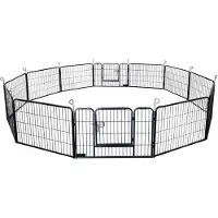 HOME DELUXE - Pista per cuccioli BARKI - 80 x 60 cm, 12 pezzi, colore: nero, con serratura, angoli e bordi arrotondati I Area giochi per cuccioli Pista per cuccioli