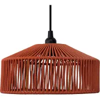 Newgarden Lampada a sospensione Calabardina, marrone, corda, Ø30cm, IP44