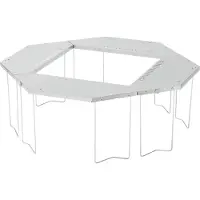 Snow Peak Jikaro Fire Ring Table Tavolo da campeggio metallic