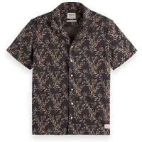Scotch & Soda Berry Jacquard Knit Camp Charcoal Taglia: S | Camicie Casual Outlet | Uomo | Nero