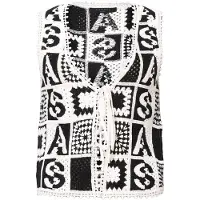 AllSaints Florence Waistcoat Black/chalk White Taglia: L | Cardigan Outlet | Donna | Bianco