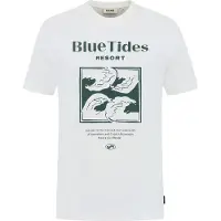 Shiwi Liam Regular T-shirt Blue Tides White Taglia: S | T-shirt stampate Outlet | Uomo | Blu