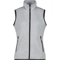 CMP Women's Vest Jacquard Knitted Gilet in pile Donna (40, grigio)