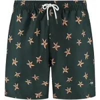 Shiwi Mike Swim Shorts 7 Inch Starfishes Green Leaf Mini Starfish Taglia: S | Pantaloncini da bagno Outlet | Uomo | Verde