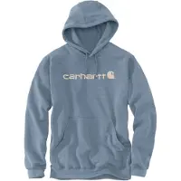 Carhartt Signature Logo Sweatshirt Felpa con cappuccio Uomo (L, nero)