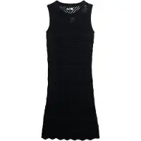Superdry per donna. W8011857A Mini abito nero all'uncinetto (M), Casual, Senza maniche / cinghie, Cotone biologico, Sostenibile