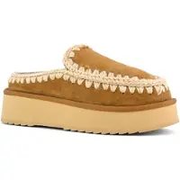 Mou per donna. MU.FW681004A Clog eskimo platform suede (41), Pelle, Marrone, più di 10cm, Nessuno, Casual