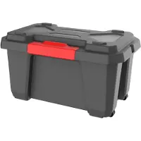 Eda Plastiques EDA 010145 EDA Contenitore XPERT PRO, 70 L, nero / rosso