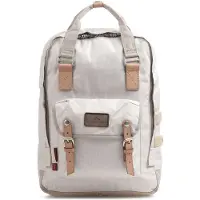 Doughnut Macaroon Large Happy Camper 18 Zainetto bianco/grigio
